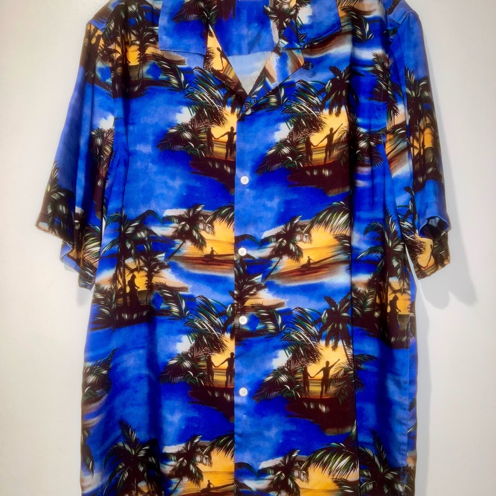 Zara Men’s Tropical Hawaiian Casual Button Down Shirt